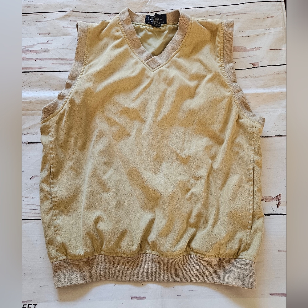 Vintage Winner Mate Tan Water Resistant Lined Vest Size Medium